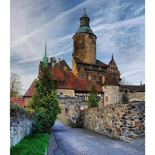 GATYZTORY Coloring By Numbers Rock Houses Acrylic Drawing Canvas Picture City Wall Art DIY Oil Painting Home Decor Gift