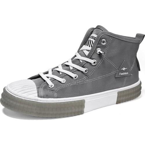 Shoes For Men Casual Sneakers Mens Fashion Casual Outdoor Canvas Lace Up High-top Sports Skateboard Shoes