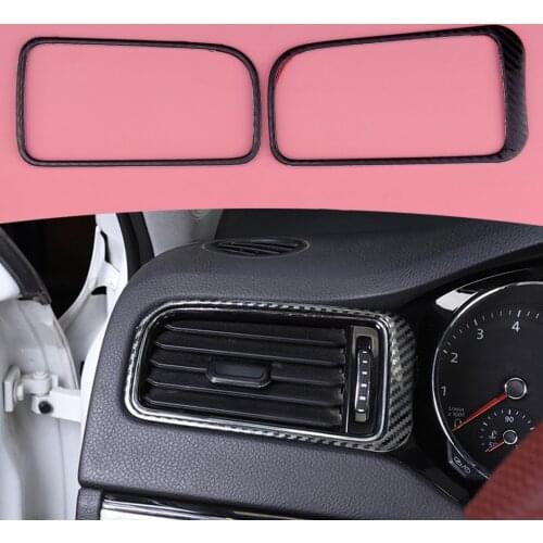 CITALL 2pcs Side Dashboard Air Vent Outlet Cover Trim Stainless steel fit for VW Jetta MK6 2015 2016 2017 2018