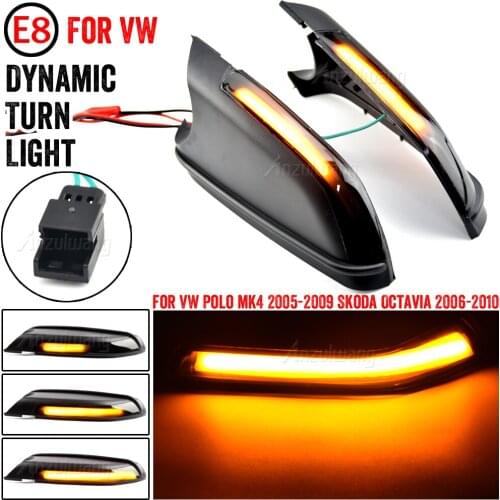 Flashing Lamp LED Dynamic Turn Signal Light Mirror Blinker Indicator For VW Volkswagen Polo mk4 FL Vento Skoda Octavia