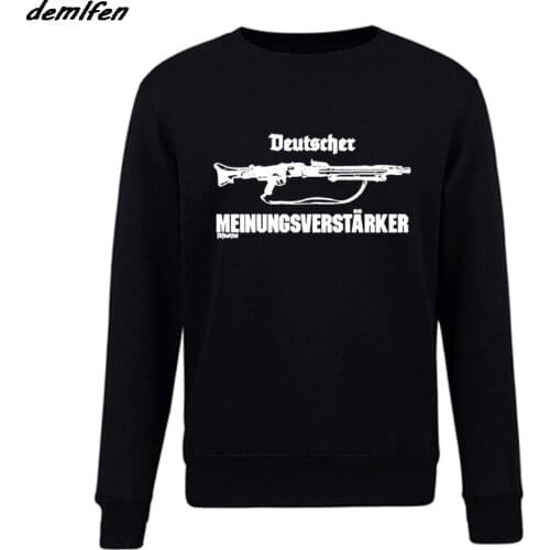 New Spring Autumn Cool Hoodie German Opinion Supporter Mg42 Machine Gun 7 .92 57mm Sweatshirt Cool Pullover Coat Tops Streetwear