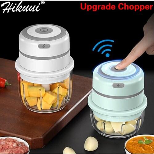 Upgrade Electric Garlic Chopper Meat Grinder Food Cheese Spice Ginger Crusher 304 Stainless Steel Slicer USB Kitchen Gadgets