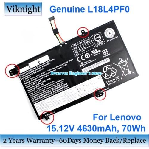 Genuine L18L4PF0 Laptop Battery For Lenovo 5B10T09088 5B10W67275 SB10W67370 15.12V 4630mAh 70Wh Li-ion Rechargeable Battery Pack