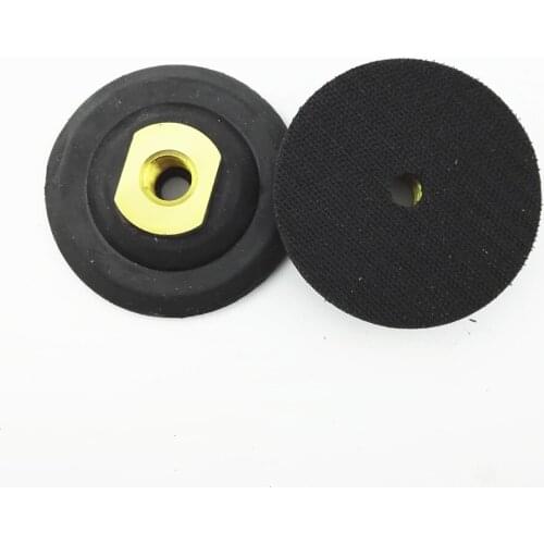 SHDIATOOL 2pcs 3inch 5/8-11 thread backer medium hard 80MM back pads for polishing discs