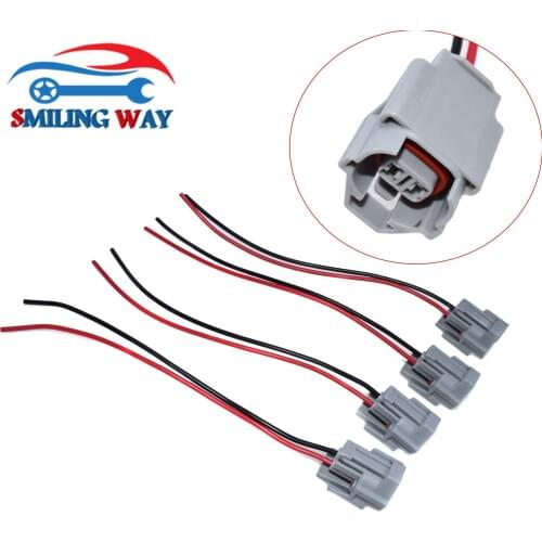 Top Slot Fuel Injector Connector Wire Harness Wiring Pigtail Plug For Toyota Denso Subaru Mazda WRX STI 350z Accura FIC2150