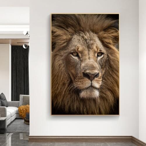 RELIABLI ART Lion Pictures For Home Animal Posters And Prints Modern Art Canvas Painting Wall Art For Living Room Decoration