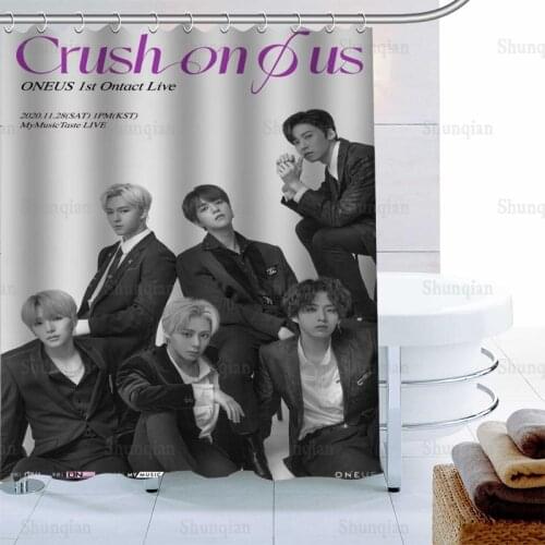 KPOP ONEUS Shower Curtain Palm Decor Waterproof Polyester Fabric Bath Curtain 180X180cm Eco-friendly Bathroom Curtain 0512