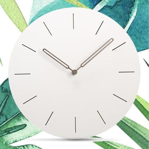 Modern Wooden Wall Clock Living Room Creative Simple Europe Silent Handmade Quartz MDF Wood Hanging Wall Clocks