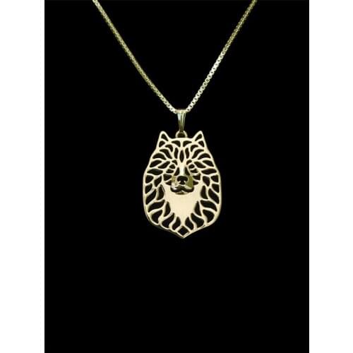 Trendy cute Eurasier dog pendant necklace women gold silver plated statement necklace men cs go collares