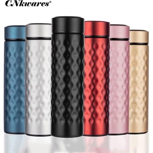 Stainless Steel Vacuum Straight Body Thermos Cup Portable Water Bottle Office Gift Business Traveling Cup For Men Women 500 ml