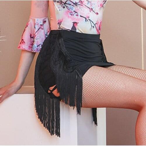 2021 New W742 Latin Dance Dress Women Tassel and Striped Design Latin Dance Skirt Ballroom Modern Belly Dancing Performamnce