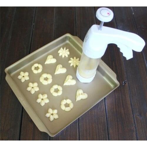1SET Cookie Extruder Press Machine 12 Species Pattern 6 Nozzle Biscuits Cake Making Decorating Gun Baking Tools Set ELB 140