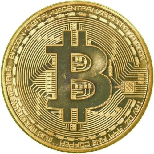 1 x Gold Plated Bitcoin Coin Collectible BTC Coin Art Collection Gift Physical for coins