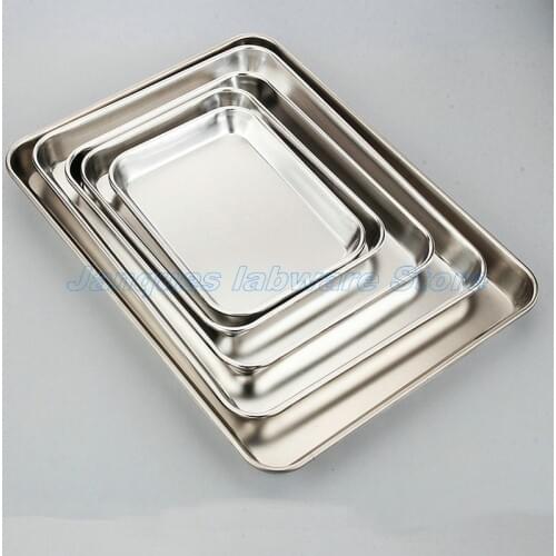 1pcs Stainless Steel Mouth Utensil Square Tray, Laboratory Tools Pallet,Cutlery Saucer