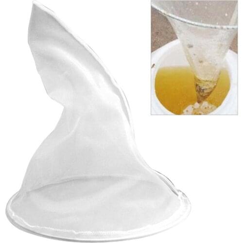 New 1Pc Mesh Nylon Cone-shape Honey Strainer Filter Single Layer Beekeeping Equipment Easy to use