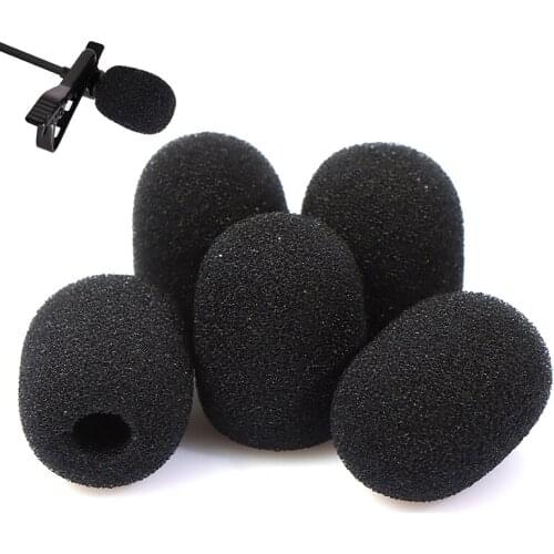 10/20pcs Black Replacement Foam Covers Windscreen Windshield Sponge Covers for Headset Microphone Mic Cover