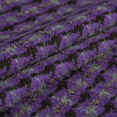 152CM Wide 480G/M Weight Purple Tweed Knitted Wool Fabric for Autumn Winter Coat Jacket E1130