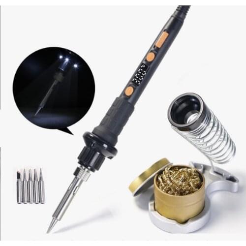 220V YIHUA 928D-II 65W Electric Soldering Iron with 3 Lamps LED Display Temperature Adjustable Sleep Function