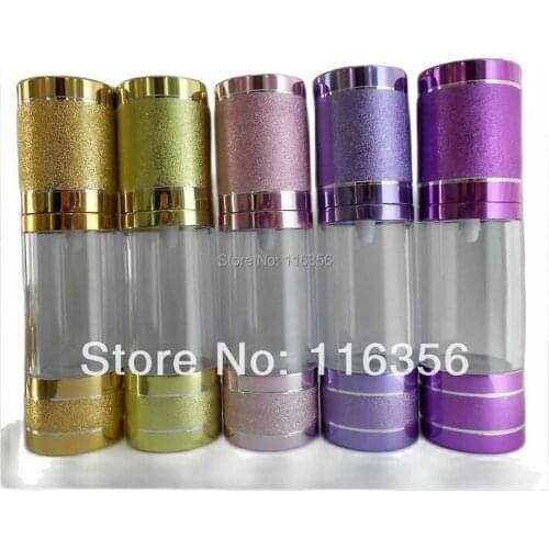 30ml 5 colors airless bottle,white/transparent pump