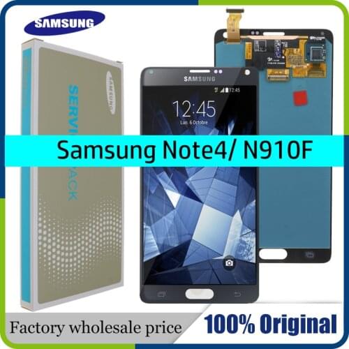 5.7" AMOLED Original Display For SAMSUNG Galaxy Note 4 LCD Touch Screen for SAMSUNG Note 4 LCD Note4 N910 N910A N910F N9100 LCD