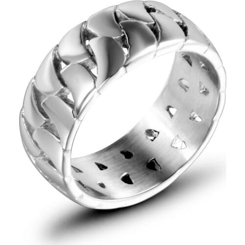 85mm Punk Spinner Chain Ring for Men and Women Tire Texture Stainless Steel Links Punk Male Finger Rings High Quality gift