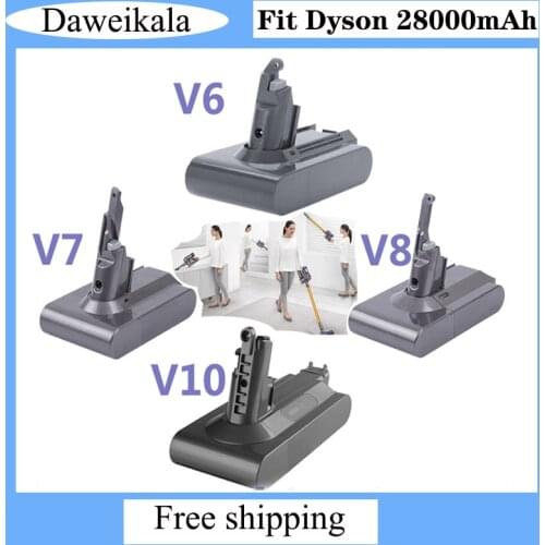2021 Original 21.6V 28000mAh Li-ion Battery for Dyson V6/V7/V8/V10 DC62 DC74 SV09 SV07 SV03 965874-02 Vacuum Cleaner Battery L30