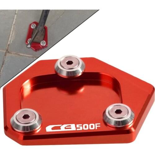CNC Aluminum Kickstand Side Stand Plate Pad Enlarge Extension Foot Plate Sidestand Extension Pad for Honda CB500F 2013 2014 2015