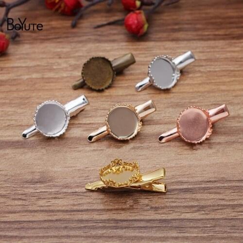 BoYuTe (30 Pieces/Lot) Fit 15MM Cabochon Hair Clip Blank Base Factory Supply Handmade Diy Hair Accessories Materials