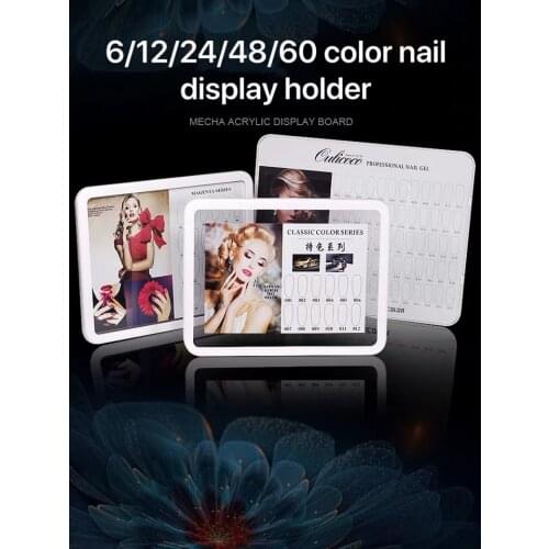 Glass Nail Color Card Professional Model Nail display board Nail Gel Polish Display Book Chart Nail tips polish