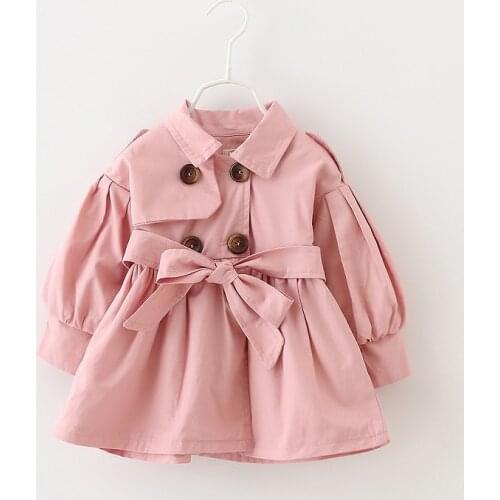 Baby Jacket Casaco Infantil Girl Baby Coat 2019 Spring Baby Jas Trench Double Breast Windbreaker for Girl Kids Jacket For 1-4T