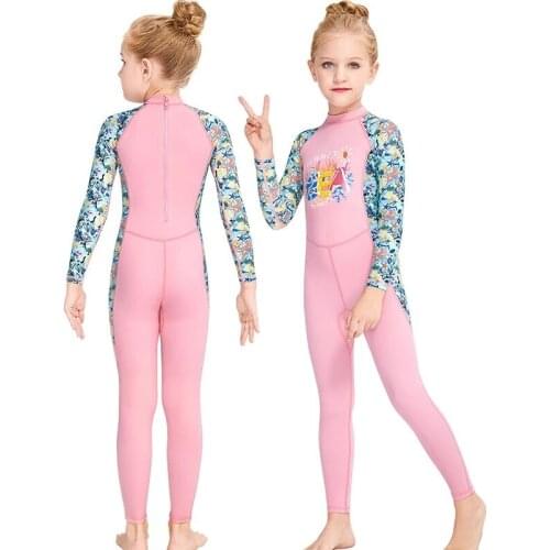 Lycra Wetsuit Childrens Surfing Rash Guards kids Snorkeling Swimsuit Long sleeve Full Skin Diving Suit Anti-Jellyfish swimwear