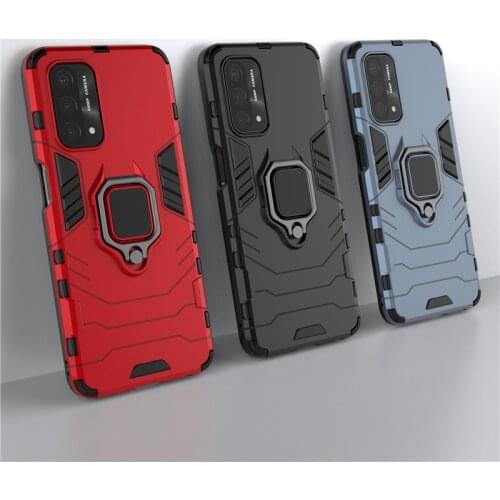 For OPPO A74 Case Armor Finger Ring Bracket Bumper Hard Cover For OPPO A74 OPPO A74 5G Case For OPPO A94 4G OPPO A94 5G OPPO A53