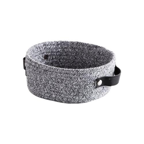 Home Cotton Storage Basket Desktop Snack Storage Baskets Living Room Fabric Round Debris Small Basket Storage Box