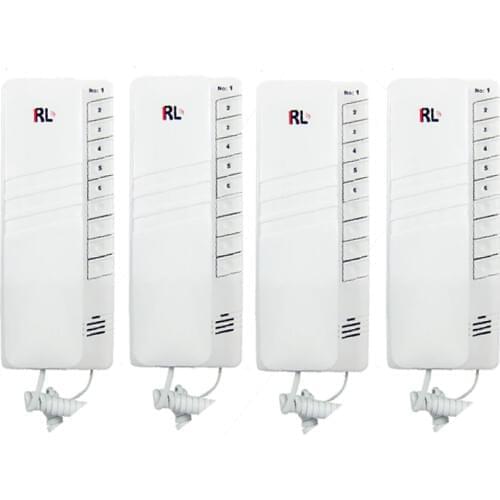 New Arrival Home Intercom System Wired Audio Four-Way Interphone System 4 Wired Cable Easy to Install Clear Voice