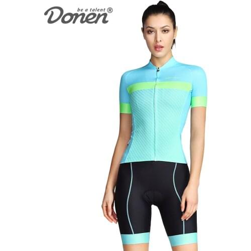 DONEN PRO Summer Women MTB Bike Cycling Clothing Breathable Mountian Bicycle Clothes Ropa Ciclismo Quick-Dry Cycling Jersey Sets