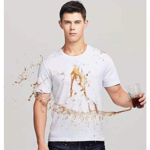 Xiaomi Supield Short Sleeve T-Shirt Male Black Technology Hydrophobic Waterproof Antifouling Quick Dry Half Sleeve Couple Outfit