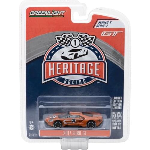 GreenLight 1:64 2017 Ford GT 1967 #3 F Alloy model car Metal toys for childen kids diecast gift