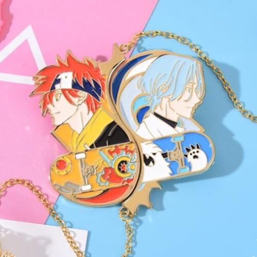 Hot SK∞ SK8 the Infinity Hasegawa Ranga Swon Reki Kyan Sakura Metal Badge Article Chain Soft Enamel Pin Canvas Bag Accessories