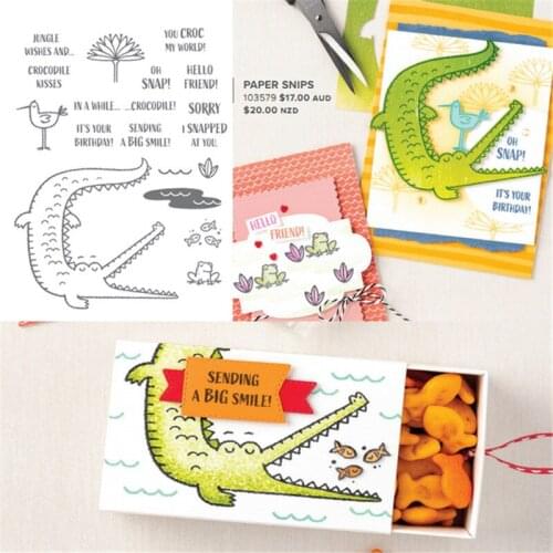 Crocodile Metal Cutting Dies And Stamps Stencils for DIY Scrapbooking Album Photo Embossing Mold New Cutting Dies for 2021