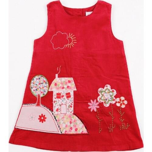Summer Girls Denim Costume Casual sleeveless Dresses Cute Character Baby Girl for 1-7 Years Kids Clothing