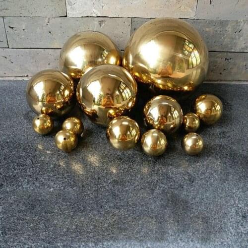 Hot Selling Stainless Steel Titanium Gold Hollow Ball Seamless Home&Garden Decoration Mirror Ball Sphere Party Decoration