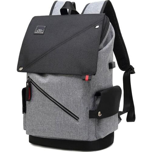 Fashion Men Travel Backpack Large Capacity USB Charging Back Pack Outdoor Waterproof Business Laptop Backpack Schoolbag Mochila