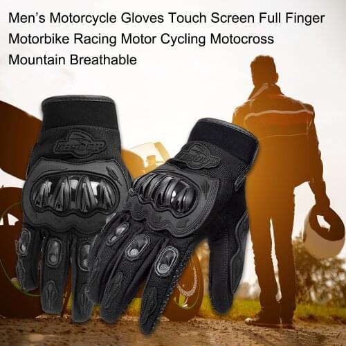 Men’s Motorcycle Gloves Touching Screen Full Finger Motorbike Racing Motor Cycling Motocross Mountain Breathable M-XL