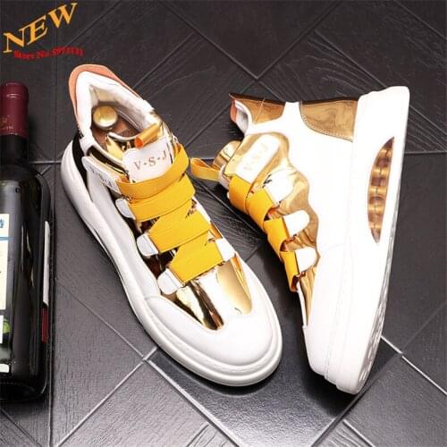 New Arrival Leather Casual Men Shoes High Tops Sneakers Hip Hop Board Shoes Chaussure Homme