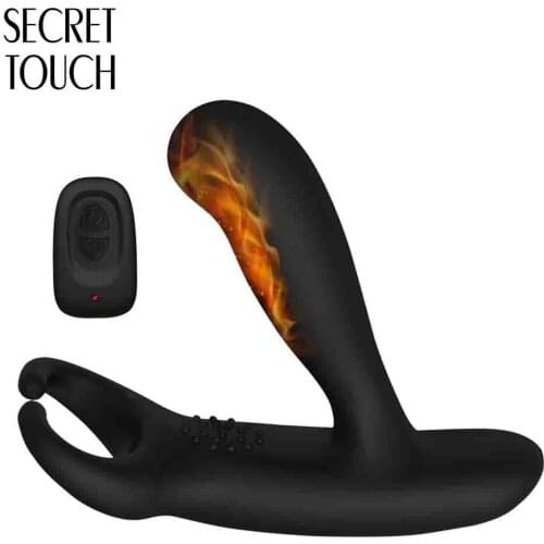 Male Prostate Massager Vibrator Heating Butt Plug Anal Wireless Remote Vibrating Adult Erotic Sex Toys For Men Masturbator