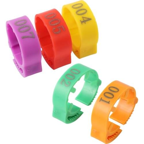 NO.001-050 Chicken Foot Ring Adjustable Size Poultry Leg Digital Label Buckle Ring For Chicken Duck Pigeon Poultry Farm Supplies