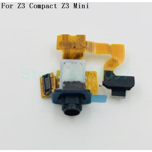 New Earphone Port & Audio Jack Flex Cable For Sony Xperia Z3 compact Z3 mini M55W D5803 D5833 Light Proximity Sensor Flex Cable
