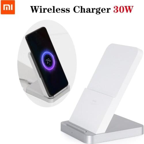 Original Xiaomi Vertical Air-cooled Wireless Charger 30W Max with Flash Charging for Mi 9 Pro (30W) MIX 4 2S / 3 (10W)