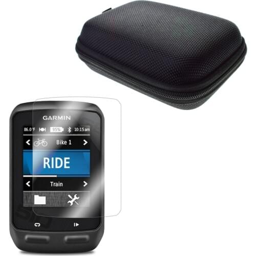 Clear LCD Screen Protector Guard Cover Film Skin + Protect Case Portable Bag for Road/Mountain Cycling GPS Garmin Edge 510