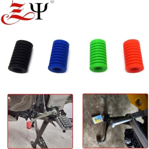 Universal Foot-Operated Left Shift Lever Foot Pad Pedal Toe Peg Cover Motorcycle Accessories Silica Ge